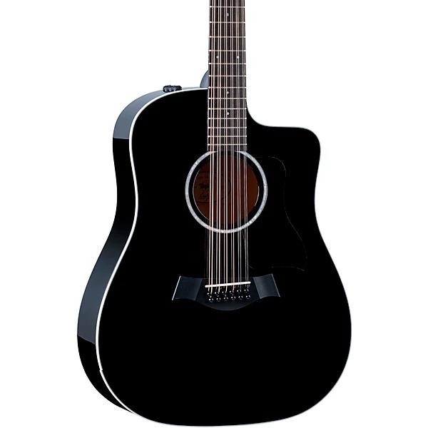 Taylor 250ce Plus Dreadnought 12-String Acoustic-Electric Guitar Black Taylor 250ce Plus Dreadnought 12-String Acoustic-Electric Guitar Black